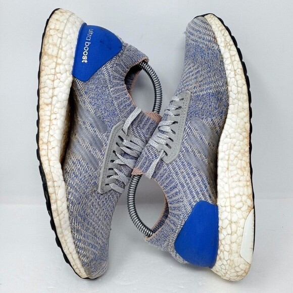Adidas Womens Ultraboost X Gray Blue Knit Running Sneakers (BB6155) - Size 7 - Picture 8 of 10